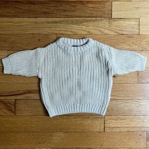 Knit crewneck pull over sweater 0-3m